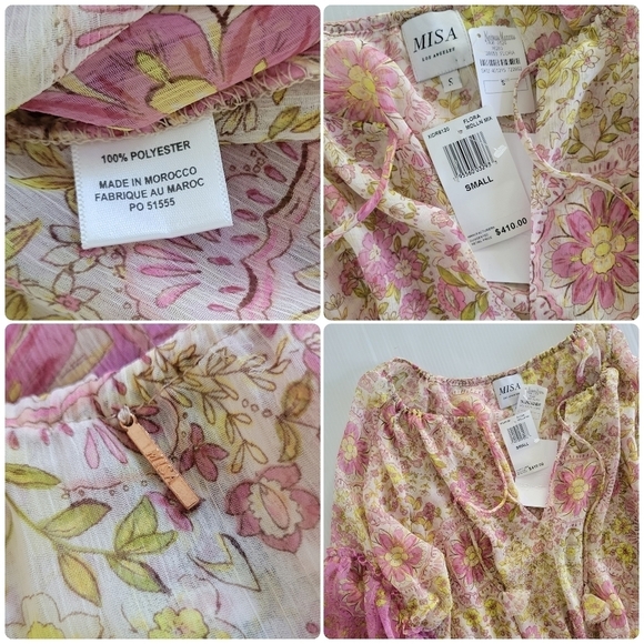 Misa Los Angeles Viviana Mini Dress Floral Medallion Mix Ruffle Print Mini Dress - Picture 16 of 16
